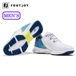 フットジョイ（FOOT JOY）（メンズ）ゴルフシューズ スパイクレス フューエル フラッシュ 紐 WT/BL 55429｜VictoriaGolf Yahoo!店