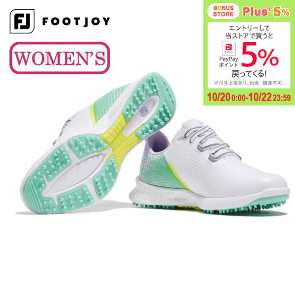 フットジョイ（FOOT JOY）（レディース）ゴルフシューズ スパイクレス フューエルフラッシュ 紐...