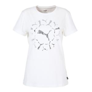 プーマ（PUMA）（レディース）ESS+グラフィック コットン 半袖Tシャツ 678478 02 WHT｜victoriagolf