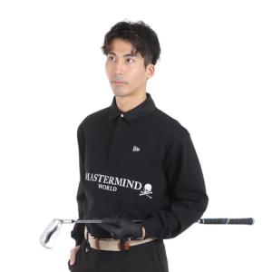 ニューエラ（NEW ERA）（メンズ）ゴルフウェア 長袖ラグビーシャツ MASTERMIND WORLD 14200724｜VictoriaGolf Yahoo!店