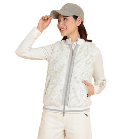 キャロウェイ（CALLAWAY）（レディース）ゴルフウェア アウター レオパードプリントファーベスト...