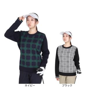 ROSASEN(ROSASEN)ゴルフウェア 長袖 ミックスヤーンニット 048-14011-25AW-019(Lady’s) Rosasen（ロサーセン） ROSASEN（レディース）ゴルフウェア 長袖