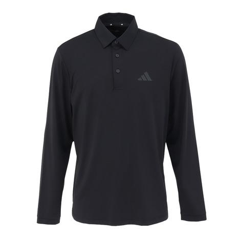 アディダス（adidas）（メンズ）ゴルフウェア 吸汗速乾 UV スリーストライプス 長袖 ポロシャ...