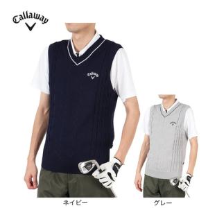 キャロウェイ（CALLAWAY）（メンズ）ゴルフウェア Vネックケーブルニットベスト C25219100｜VictoriaGolf Yahoo!店