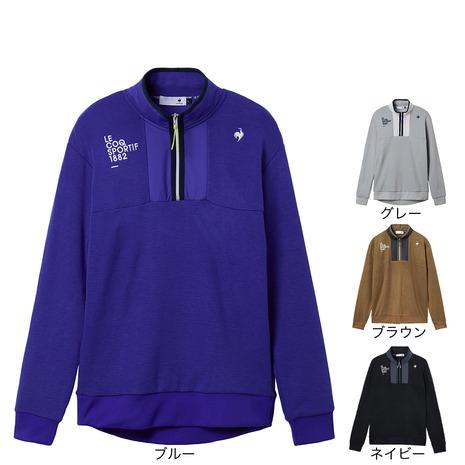 ルコックスポルティフ（lecoqsportif）（メンズ）ゴルフウェア 裏起毛 セーターライク 長袖...