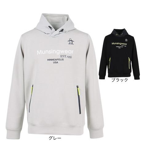 マンシング（MUNSING）（メンズ）ゴルフウェア EASY MIDDLER 長袖パーカー ロゴプリ...