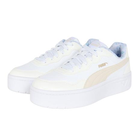 プーマ（PUMA）（レディース）スニーカー スポーツシューズ コート ラリー スカイ フラワー ホワ...