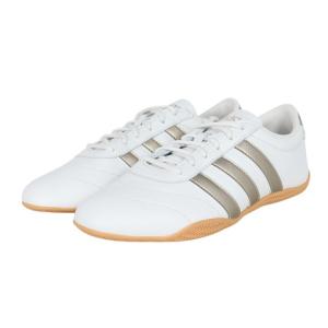 アディダス（adidas）（レディース）スニーカー スポーツシューズ グランドコート ロー ホワイト ゴールド OOV27-JQ9685 スポーツ カジュアル シューズ