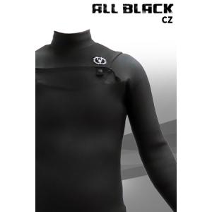 セミドライ　オールブラック　ウェットスーツ　チェストジップ　メンズ　サーフィン　日本製　工場直販　送料無料