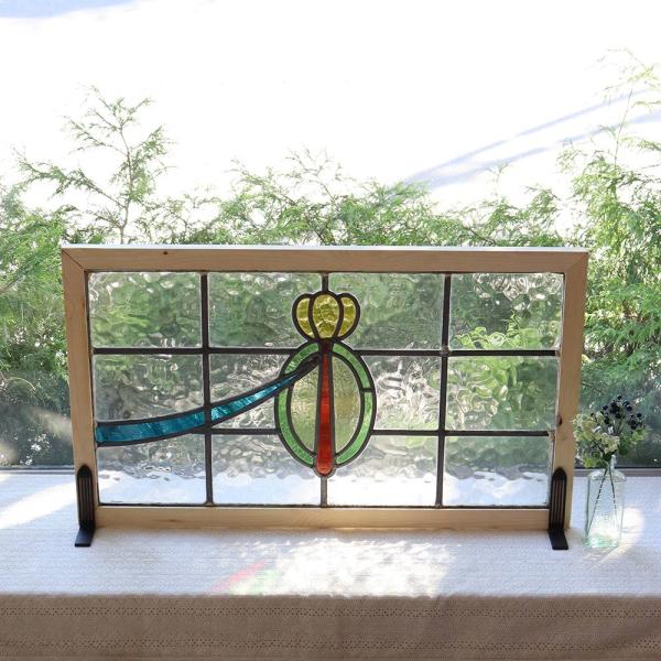 アンティーク ステンドグラス 英国 レトロ エレガント クラシック ヨーロッパ 直輸入 USED ア...