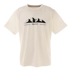 マーモット（Marmot）（メンズ）半袖Tシャツ ホワイト TOMRJA61XB WH ティーシャツ トップス カジュアル アウトドア クルーネック シンプル UVカット プリント｜victoriasurfandsnow