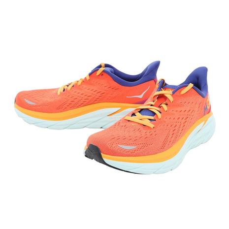 ホカ（HOKA）（メンズ）ランニングシューズ クリフトン8 オレンジ レギュラー 1119393-F...