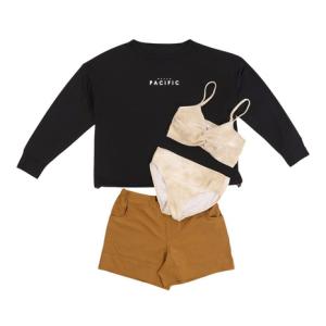 オーシャンパシフィック（Ocean Pacific）（レディース）水着 ラッシュガード ビキニ 4点セット ラッシュTシャツ付 522806BLK