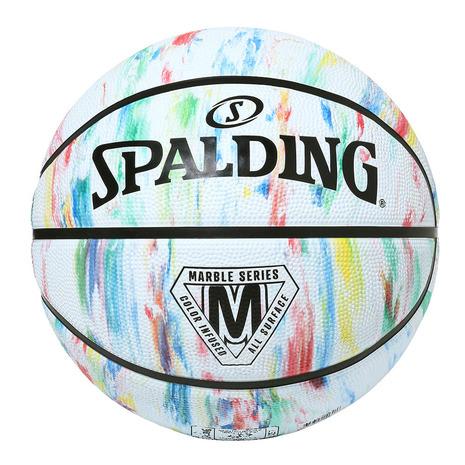 スポルディング（SPALDING）（キッズ）バスケットボール 5号球 マーブル レインボー 84-4...