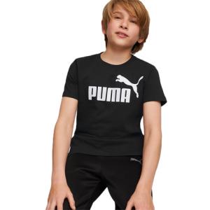 プーマ（PUMA）（キッズ）Tシャツ 半袖 キッズ ジュニア ESS ロゴ Tシャツ 黒 ブラック 綿100% コットン100% 588982 01 BLK｜victoriasurfandsnow