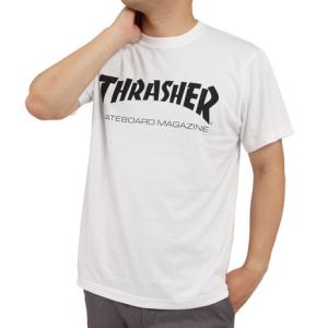 スラッシャー（THRASHER）（メンズ）MAG LOGO BIG SILHOUETTE 半袖Tシャツ TH8101WHITE｜victoriasurfandsnow