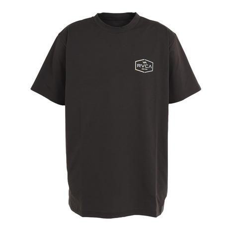 ルーカ（RVCA）（メンズ）速乾 バックプリント 半袖 Tシャツ LAYOVER ブラック BC04...