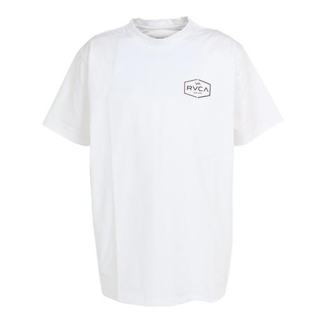 ルーカ（RVCA）（メンズ）速乾 バックプリント 半袖 Tシャツ LAYOVER ホワイト BC04...