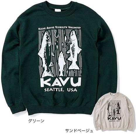 カブー（KAVU）（メンズ）サーモン スウェット 長袖 19821730 ビッグプリント