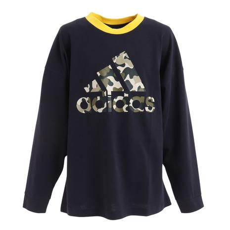 アディダス（adidas）（キッズ）ロゴ 長袖Tシャツ ZH187-HM7177