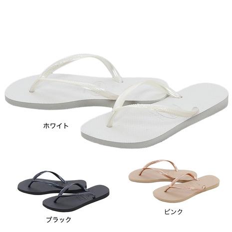 ハワイアナス（HAVAIANAS）（レディース）スリム ホワイトビーチサンダル