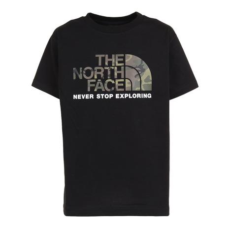 ノースフェイス（THE NORTH FACE）（キッズ）半袖 Tシャツ ショートスリーブカモロゴTシ...