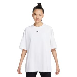 ナイキ（NIKE）（レディース）Tシャツ 半袖 エッセンシャル 無地 ワンポイント 白 オーバーサイズ DX7911-100｜victoriasurfandsnow