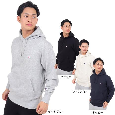 チャンピオン（CHAMPION）（メンズ）ベーシック ワンポイント フーデッドスウェットシャツ C3...