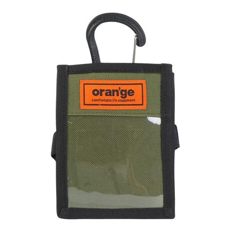 オレンジ（ORANGE）（メンズ、レディース、キッズ）パスケース BS カラビナ付き 201247 ...