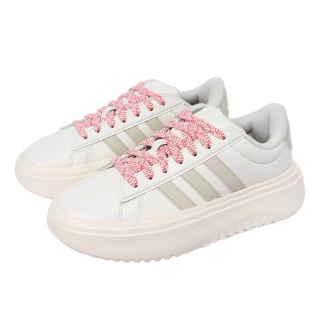 アディダス（adidas）（レディース）スニーカー グランドコート プラットフォーム IE1094