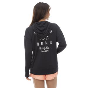 ビラボン（BILLABONG）（レディース）ラッシュガード 長袖 ジップアップ フーデッドパーカー BE013862 BLK｜victoriasurfandsnow