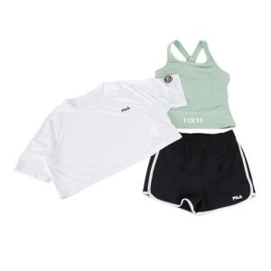 フィラ（FILA）（キッズ）水着 3点セット ジュニア ガールズ 140〜170cm UVカット 124660WT