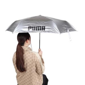 プーマ（PUMA）（メンズ、レディース）傘 晴雨兼用 折りたたみ傘 60cm PBP66MN60 BK シルバー 紫外線対策 UPF50+ 軽量 傘 梅雨