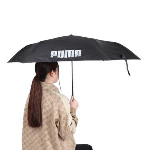 プーマ（PUMA）（メンズ、レディース）晴雨兼用 折りたたみ傘 60cm PBP67MN60 BK 黒 紫外線対策 UPF50+ 軽量 傘 梅雨
