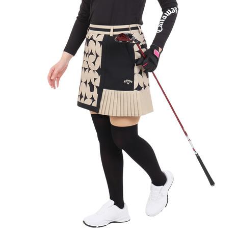 キャロウェイ（CALLAWAY）（レディース）ゴルフウェア 千鳥ドビー幾何学プリントスカート C24...
