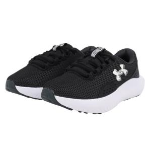 アンダーアーマー（UNDER ARMOUR）（レディース）ランニングシューズ チャージドサージ4ワイド ブラック 3028571 001 スニーカー ジョグ クッション性 軽量