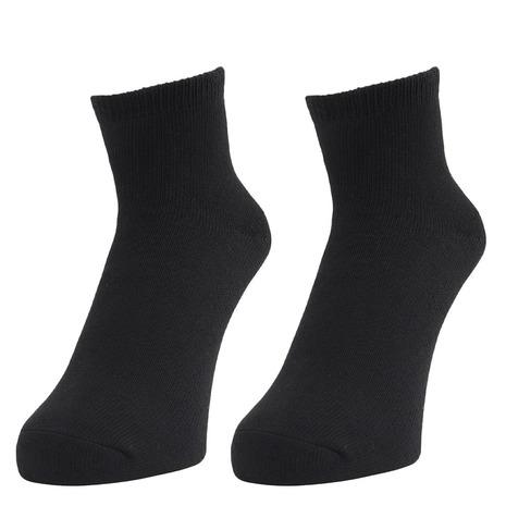 クー（Coo.）（メンズ）3層 アンクル丈 ソックス 2足組 894Q4GSA0084 BLK 吸湿...