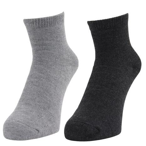 クー（Coo.）（メンズ）3層 アンクル丈 ソックス 2足組 894Q4GSA0085 GRY 吸湿...