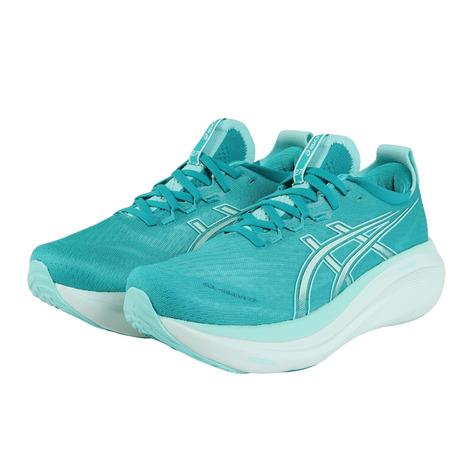 アシックス（ASICS）（レディース）ランニングシューズ ゲルニンバス27 ターコイズ 1012B7...
