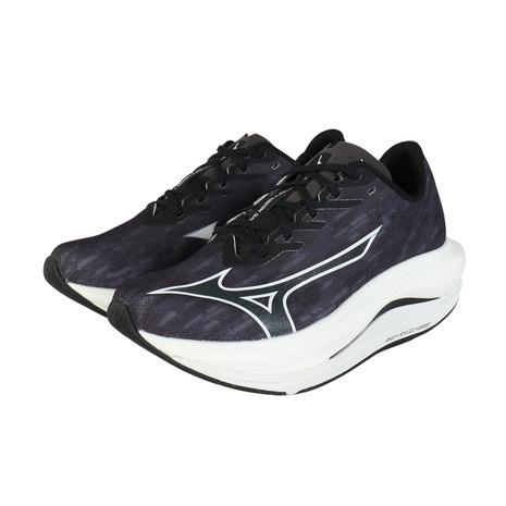 ミズノ（MIZUNO）（メンズ）ランニングシューズ 部活 ウエーブ リベリオン フラッシュ 3 ワイ...