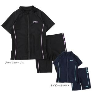 フィラ（FILA）（キッズ）スクール水着 ジュニア 女子 水泳 捲れ防止付き ラッシュスクール 130-170サイズ 116979 セパレート 半袖