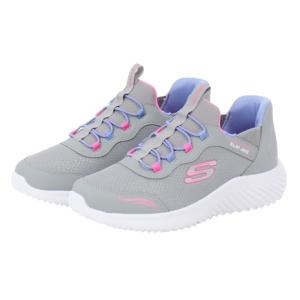 スケッチャーズ（SKECHERS）（キッズ）ジュニアスニーカー ガールズ スリップインズ バウンダー シンプル グレー ブラック 303585L-GRY スポーツシューズ