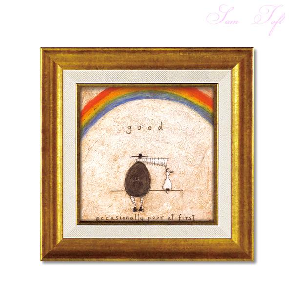 ユーパワー サム トフト ついてる日  ST-04002 ギフト アート 犬 dog 虹 おしゃれ ...