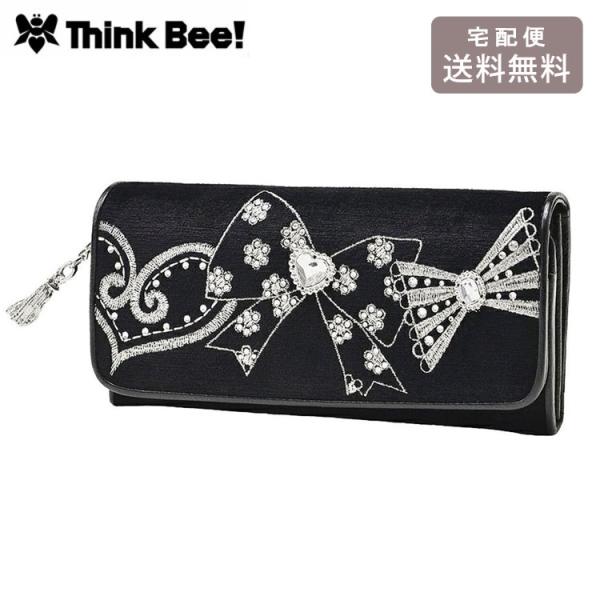 Think Bee! シンクビー リボンズ 長財布 ブラック A002011 送料無料 財布 ビーズ...