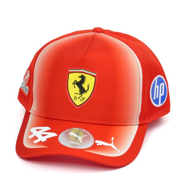 PUMA スクーデリア フェラーリ HP チーム L.ハミルトン トラッカーキャップ 2026 レッ...