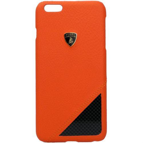 ランボルギーニ iPhone6 Plus レザー バックカバー アヴェンタドール -6D オレンジ ...