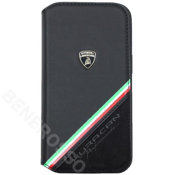 ランボルギーニ iPhone13Pro レザー　ブックタイプケース ウラカン D11 ブラック LB...