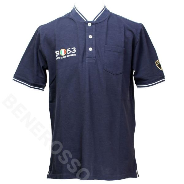 ランボルギーニ メンズ ヴィットゥーレ スーパー スポーティブ ポロ ダークネイビー 9011548...