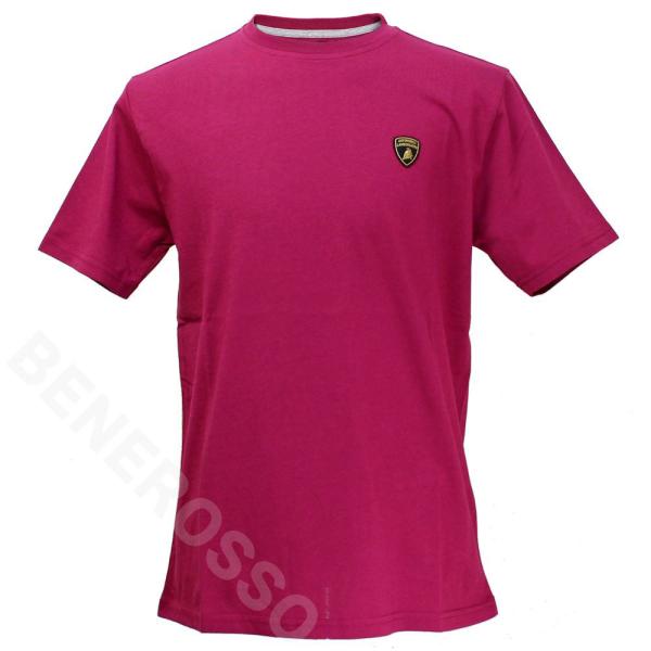 ランボルギーニ メンズ シールド Tシャツ ラズベリー 9009552CCX008