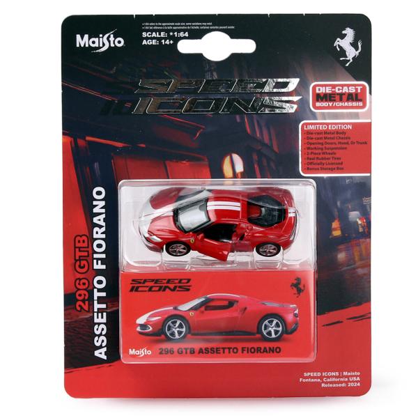 Maisto 1/64スケール SPEED ICONS フェラーリ 296 GTB アセットフィオラ...